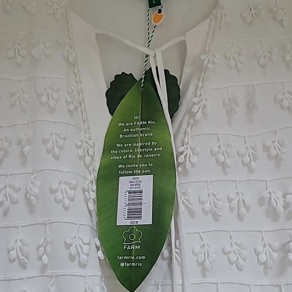 NWT Farm Rio Fringe Detail Mini Dress - Picture 9 of 15